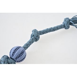 SZARPAK DLA PSA zabawka gumowy gryzak mocny sznur do przeciągania 43cm