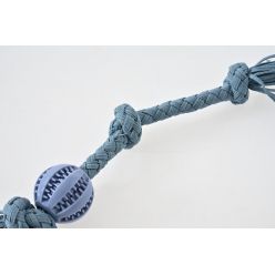 SZARPAK DLA PSA zabawka gumowy gryzak mocny sznur do przeciągania 43cm