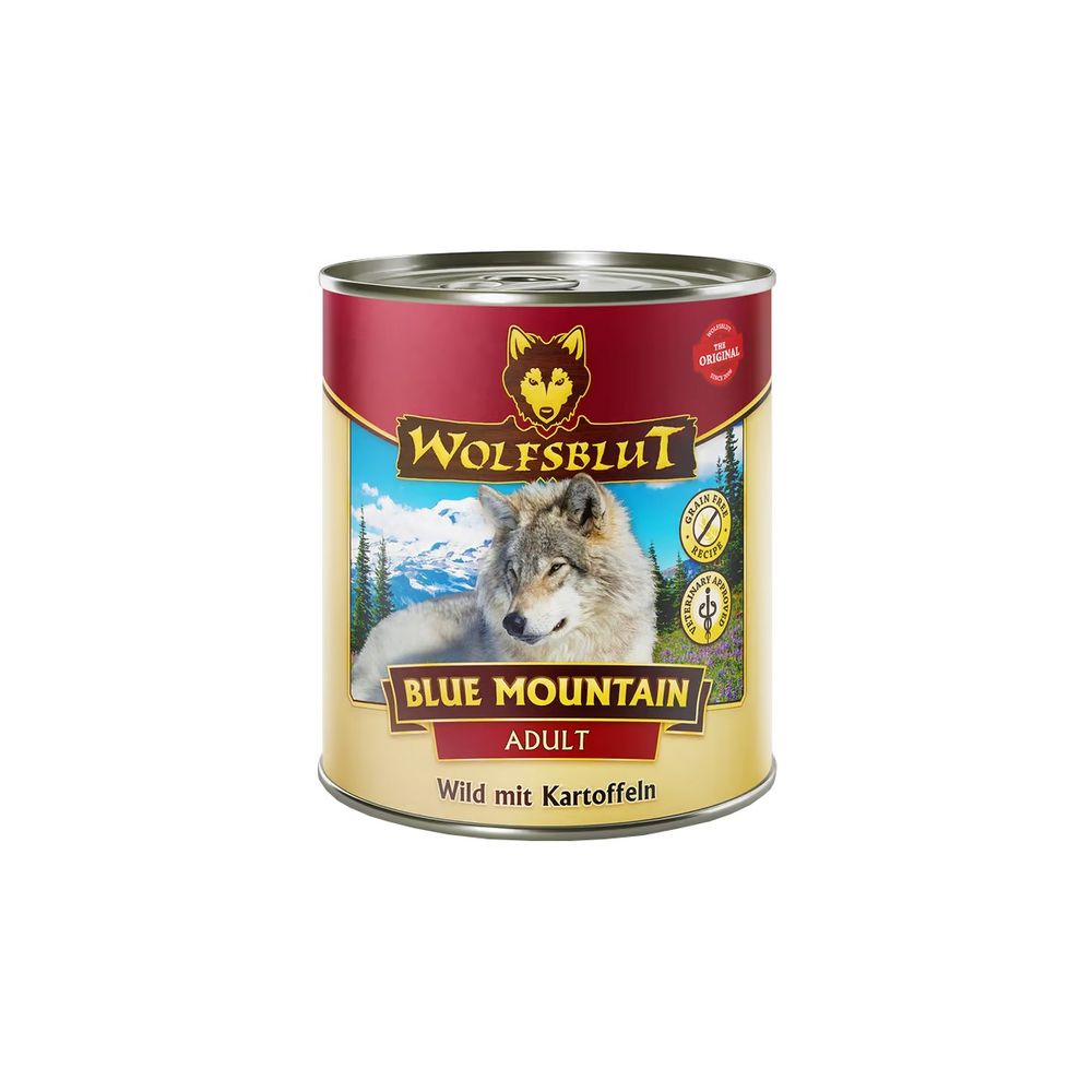 Wolfsblut Dog Blue Mountain Adult - Dziczyzna I Ziemniaki Puszka 800G