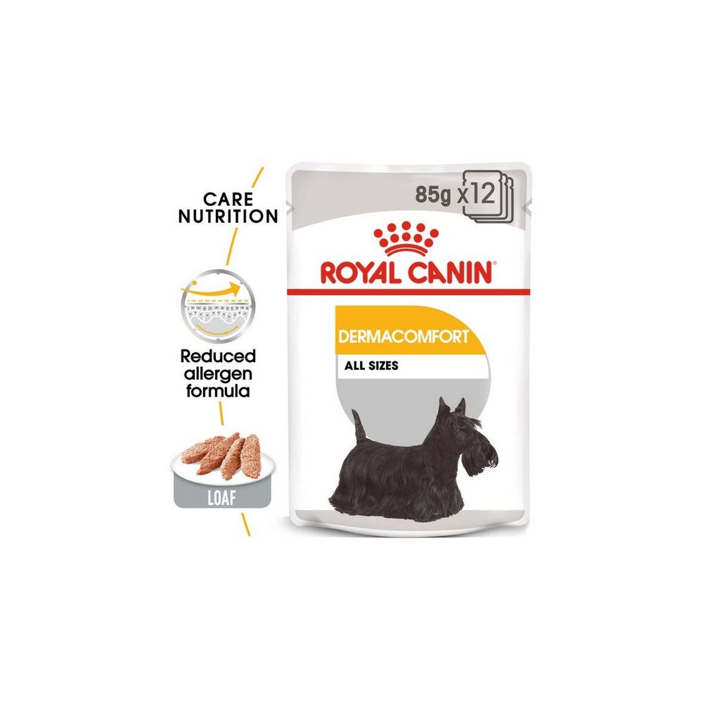 Royal Canin Dermacomfort Loaf  Karma Mokra – Pasztet, Dla Psów Dorosłych Wszystkich Ras Saszetka 85G