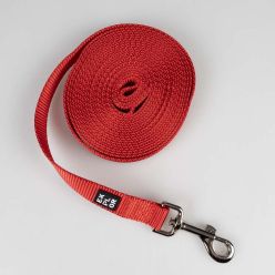 Czerwona Smycz Treningowa dla Psa Duvo+ EXPLOR Taśma 5m 20mm Wytrzymała