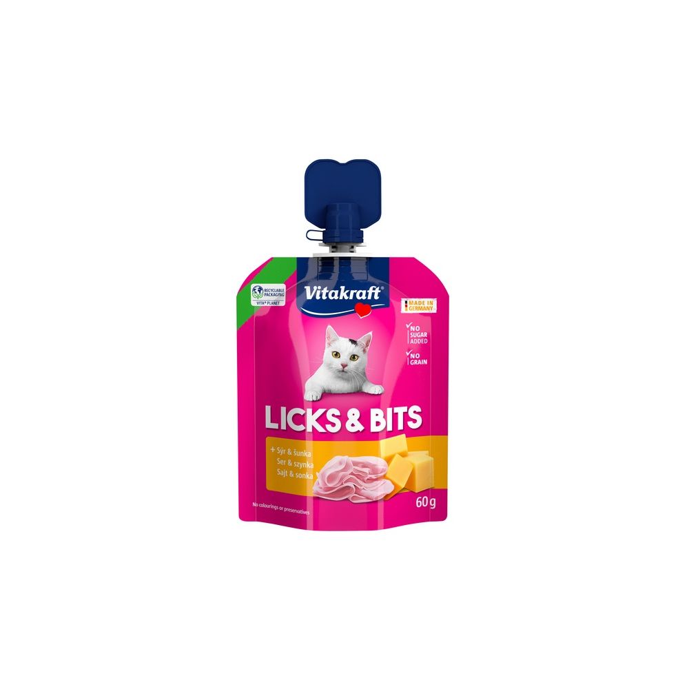Vitakraft Cat Licks & Bits - Ser I Szynka 60G