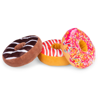 Beeztees Donut Dripz Pluszowa Zabawka dla Psa Szeleszczący Pączek 13,5cm