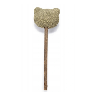Naturalna zabawka dla kota Beeztees Lizak o długości 13 cm w kształcie kotka z prasowanej kocimiętki
