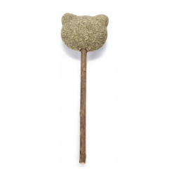 Naturalna zabawka dla kota Beeztees Lizak o długości 13 cm w kształcie kotka z prasowanej kocimiętki