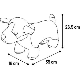 Flamingo Corri Pluszowy Pies Corgi Brązowy Zabawka dla Psa z Piszczałką 39cm