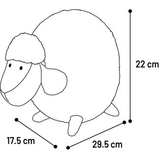 Flamingo Jikki Pluszowa Owca Szara Zabawka dla Psa z Piszczałką 29.5cm