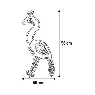 Flamingo Nela Pluszowy Paw Błękitny Zabawka dla Psa ze Sznurem i Piszczałką 59cm