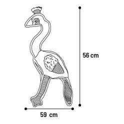 Flamingo Nela Pluszowy Paw Błękitny Zabawka dla Psa ze Sznurem i Piszczałką 59cm