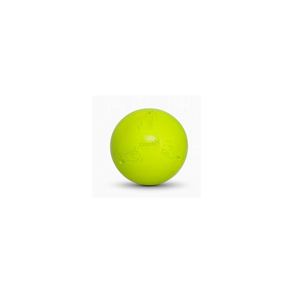 Ciemnoturkusowa sztywna piłka dla psa Coachi Boomi Ball w rozmiarze L o średnicy 20 cm.