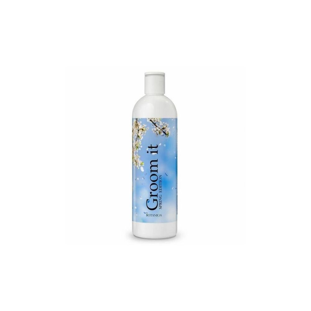 Szampon groomerski do mycia zasadniczego psa Botaniqa Groom It! Spring Edition 473ml o świeżym wiosennym zapachu