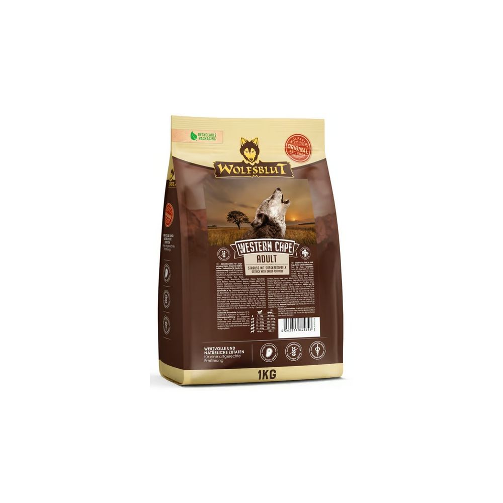 Wolfsblut Dog Western Cape Adult - Struś I Bataty 1Kg