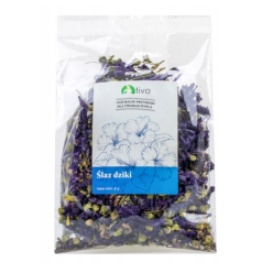 Opakowanie 30g naturalnych suszonych kwiatów ślazu dzikiego TIVO dla królików i gryzoni.