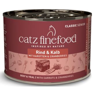Catz Finefood Classic Senior N.07 Wołowina I Cielęcina Puszka 200G