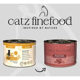 Catz Finefood Classic Kitten Wołowina I Cielęcina (Kitten N.07) Puszka 200G