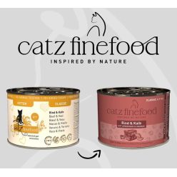 Catz Finefood Classic Kitten Wołowina I Cielęcina (Kitten N.07) Puszka 200G