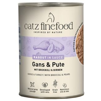 Catz Finefood Ragout In Sauce Gęś I Indyk (N.603) Puszka 380G