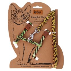 Dingo Komplet Dla Kota - Smycz I Szelki Leopard