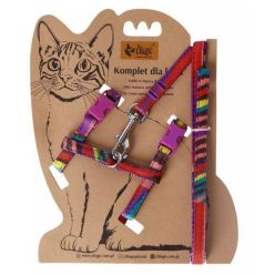Dingo Komplet Dla Kota - Smycz I Szelki Funky Cat