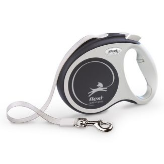 Flexi New Comfort Plus Smycz Taśma M 5M Szara