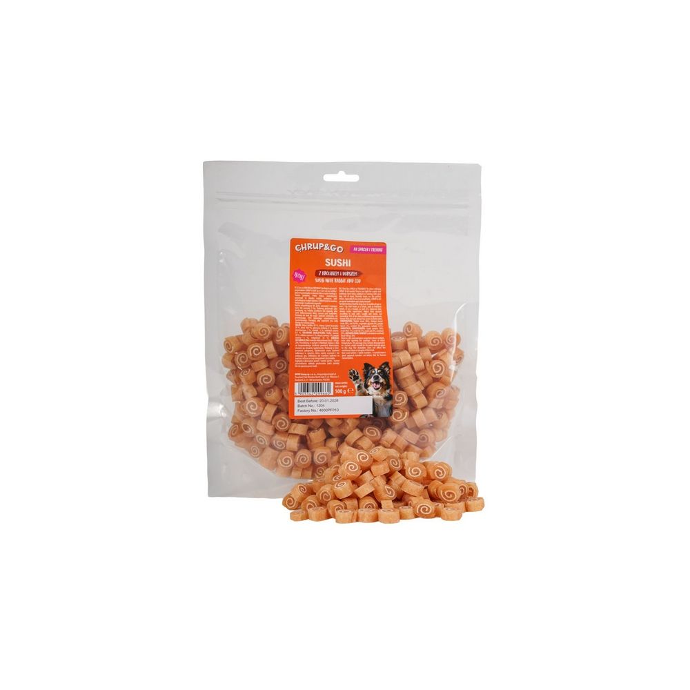 Chrup&Go Przysmak Dla Psa Sushi Królik & Dorsz 500G