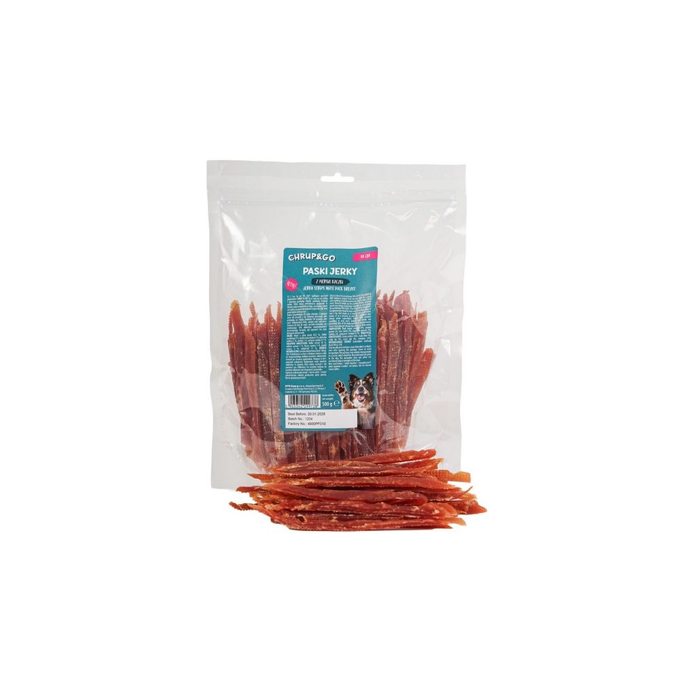 Chrup&Go Przysmak Dla Psa Paski Jerky Z Piersią Kaczki 500G