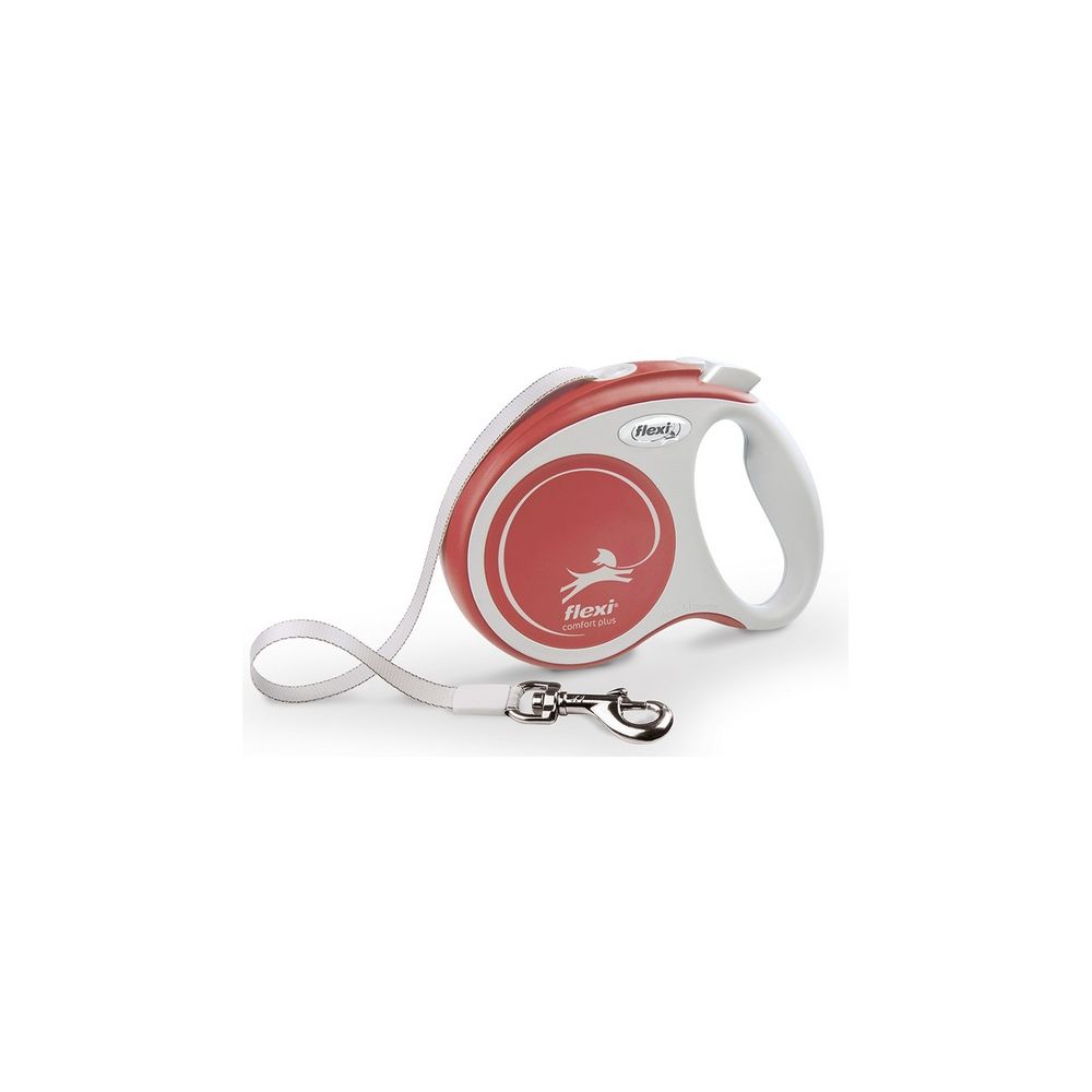 Flexi New Comfort Plus Smycz Taśma S 5M Jasnoczerwona