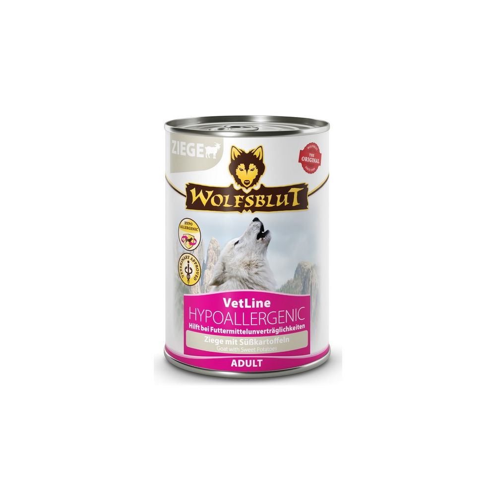 Wolfsblut Dog Vetline Hypoallergenic Goat - Koza I Bataty Puszka 395G