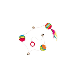 Tx-4133 Piłki Tęczowe Na Gumce Z Piórem