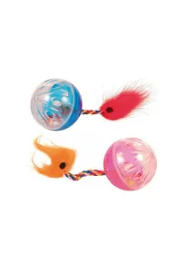 Tx-4165 Piłka Grzechocząca Z Piórkiem  2Szt