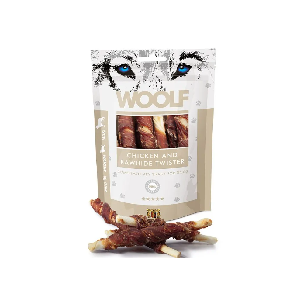 Woolf Przysmak Pies 100G Chicken Rawhide  Twister