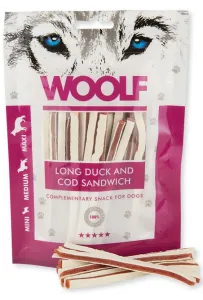 Woolf Przysmak Pies 100G Long Duck Cod    Sandwich