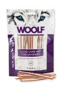 Woolf Przysmak Pies 100G Long Lamb Cod    Sandwich