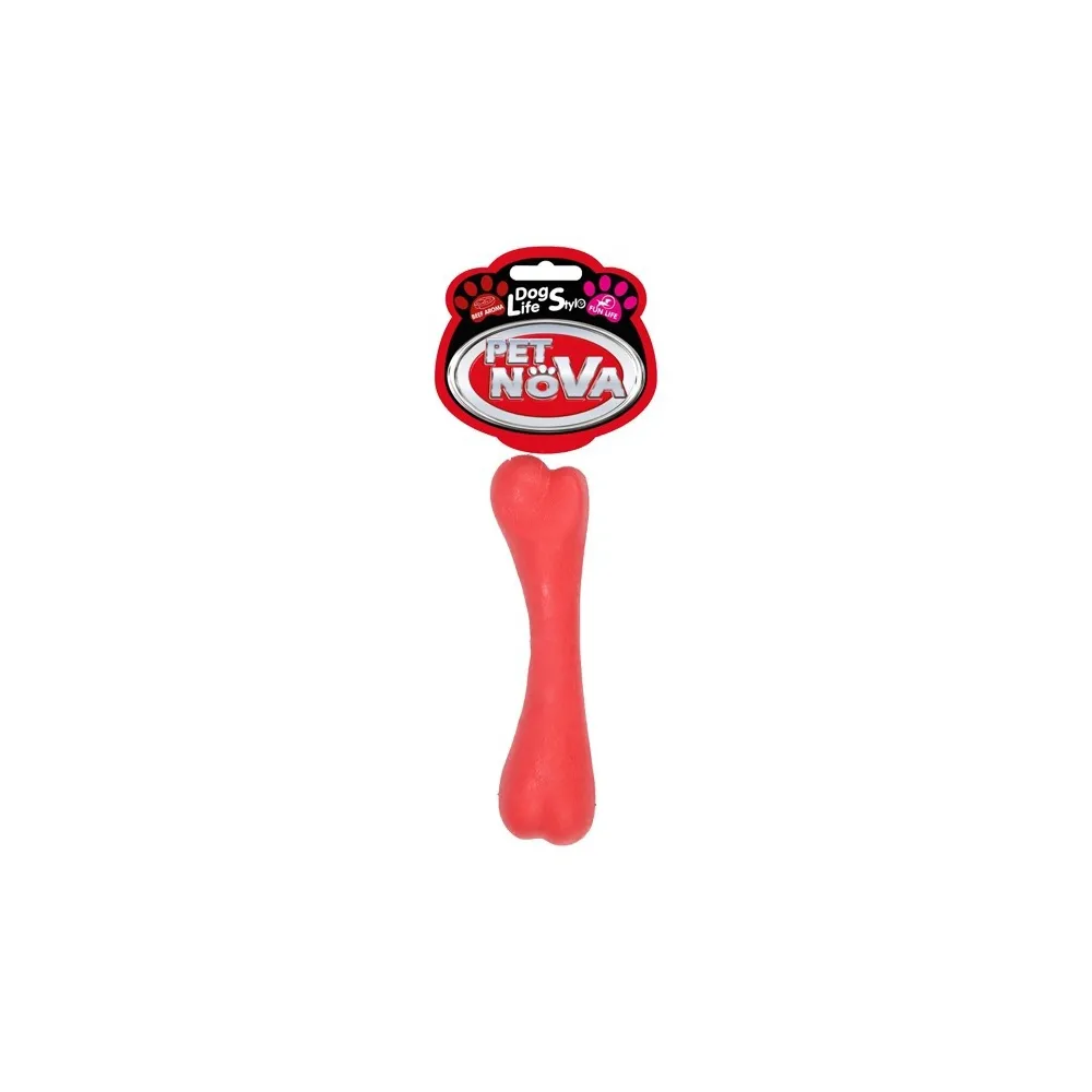 Pet Nova Tpr Bone Red/Pink 16Cm  /10