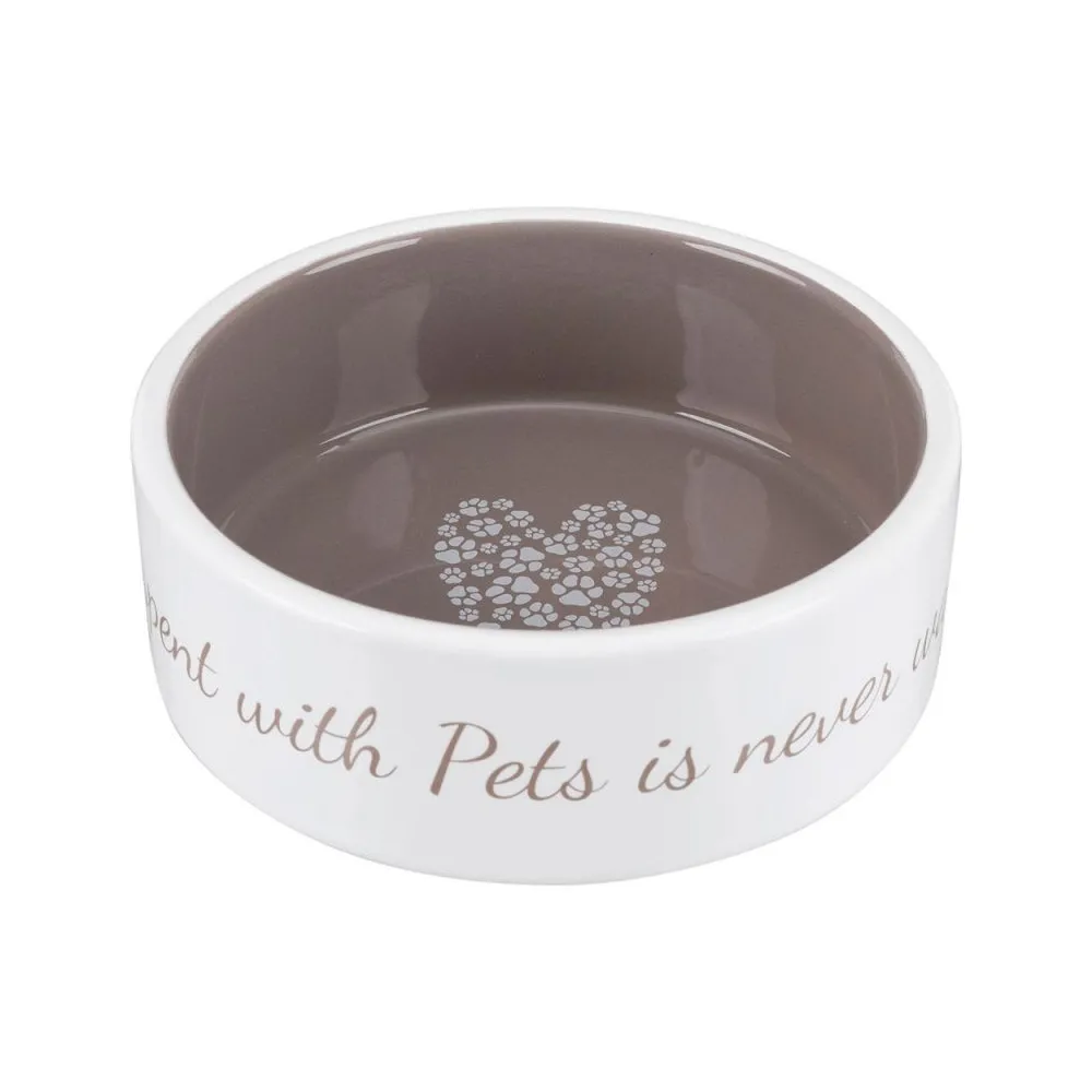 Tx-25053 Miska Ceramiczna Pets Home 0,3L Kremowo-Szara