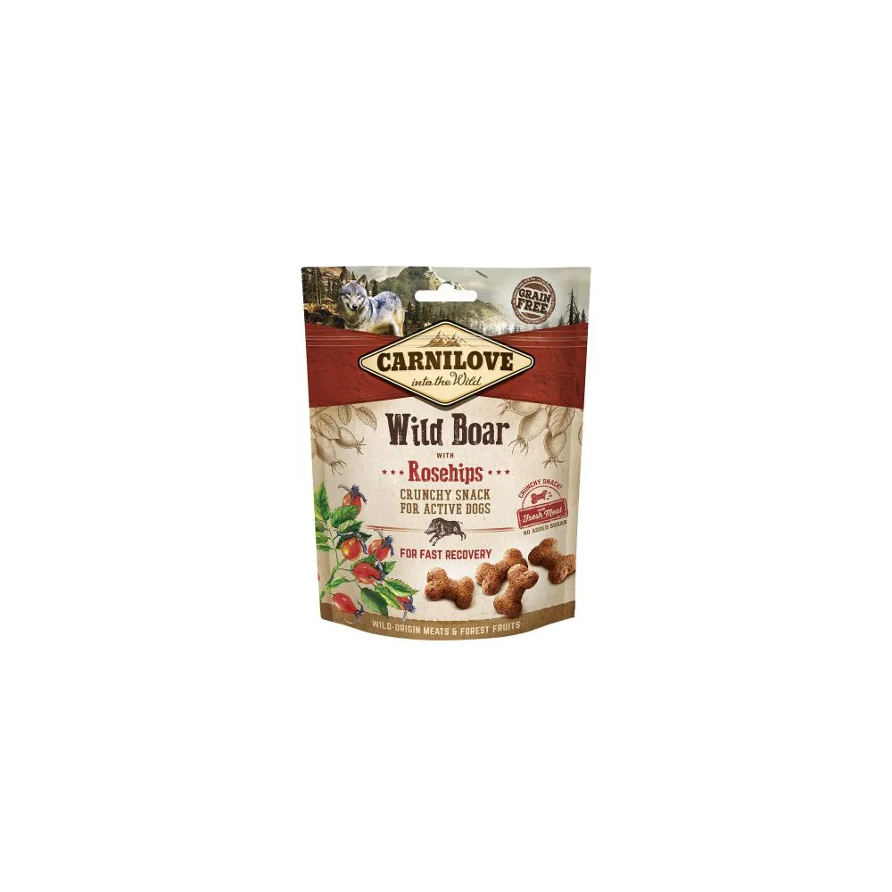 Carnilove Pies Snack Crunch Wild Boar &  Roseships 200G /6