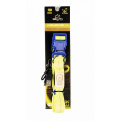 Duvo+ Obroża Świecąca Usb Nylon Żółta 50-70Cm/2,5Cm   1270017