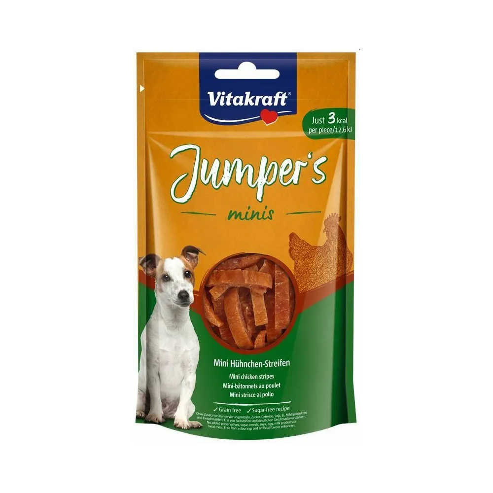 Vitakraft Pies Jumpers Minis Stripes 80G  Kurczak /6