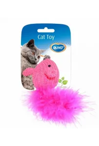 Duvo+ Zab. Kot Myszka Z Wełny Z Piórkiem 10X6X4Cm 1717021  /144