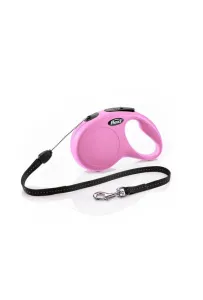 Flexi New Classic Linka M 5M Różowa dla Psów do 20kg – Smycz Automatyczna