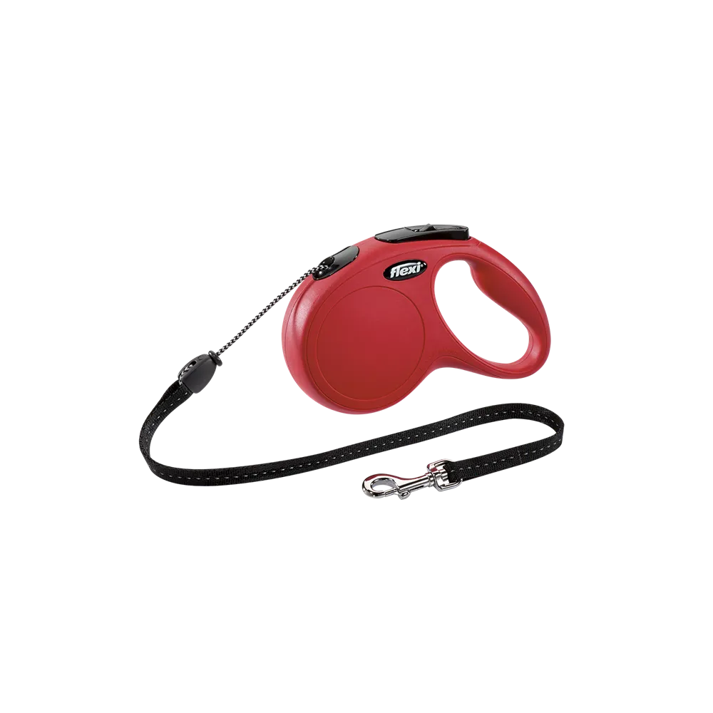 Flexi New Classic Linka M  8M/20Kg        Czerwona