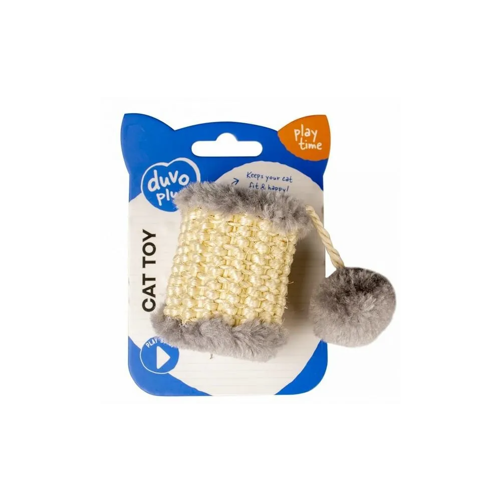 Duvo+ Zab. Kot Wałek Sizalowy+Pompon 13X5X5Cm 12102