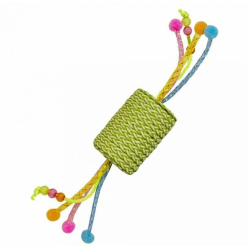 Duvo+ Zab. Kot Rolka Ze Sznurkami Yellow 22X4,5X4,5Cm   12092