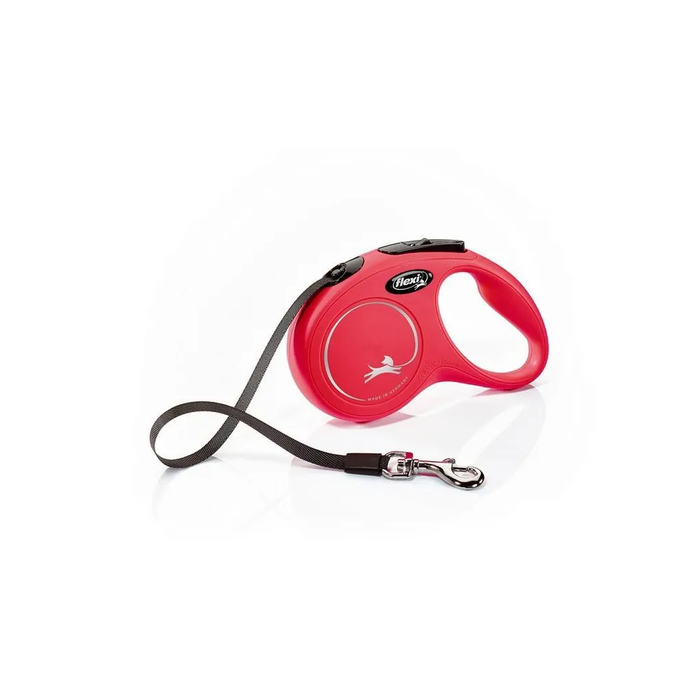 Flexi New Classic Taśma S 5M/15kg Czerwona – Smycz Automatyczna dla Psa