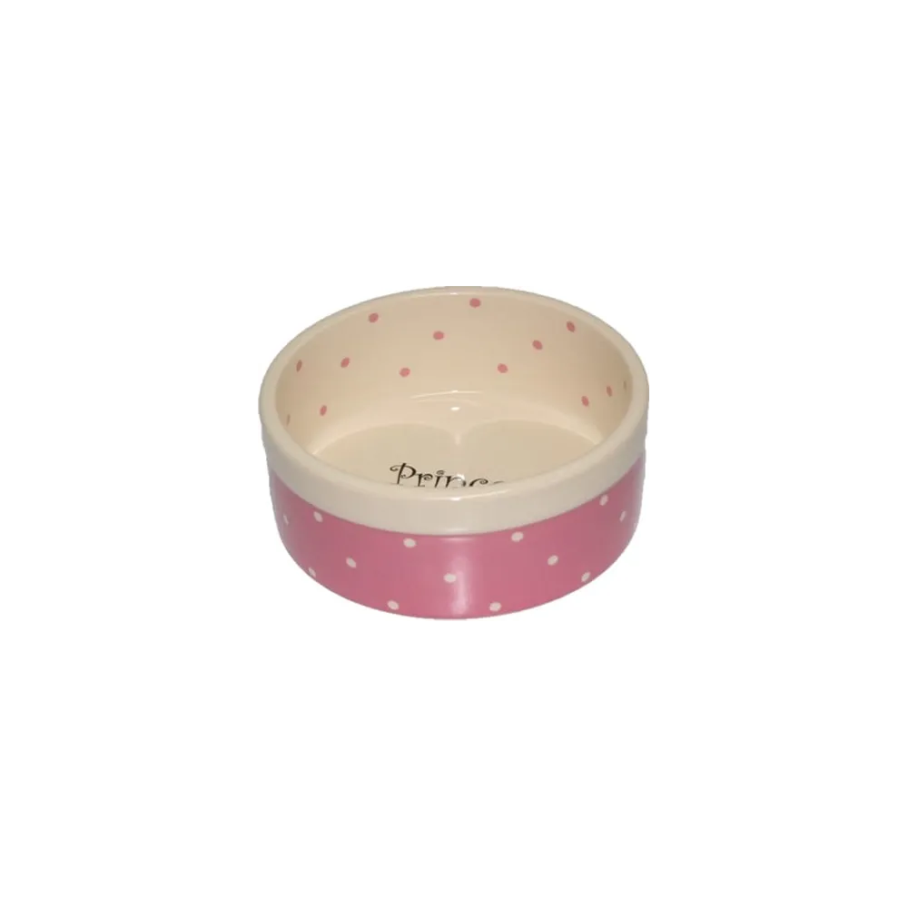 Yarro Miska Ceramiczna Dla Psa Princess   Róż 13X5,5Cm  Y2722
