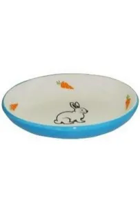 Yarro Miska Ceramiczna Owalna Dla         Królika Niebieska 13X9X2,5Cm