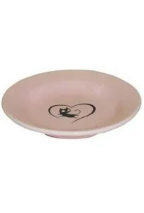 Yarro Miska Ceramiczna Dla Kota Z         Serduszkiem Róż 15,5X3Cm  Y2751