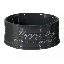 Duvo+ Miska Dla Psa "Happy Dog"  Grafit 10,5Cm 300Ml  11714