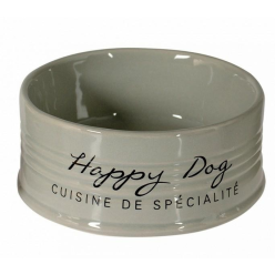 Duvo+ Miska Dla Psa "Happy Dog"  Szara  10,5Cm 300Ml   11715