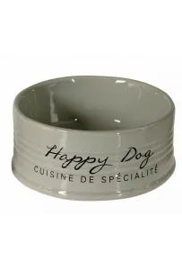 Duvo+ Miska Dla Psa "Happy Dog"  Szara  10,5Cm 300Ml   11715